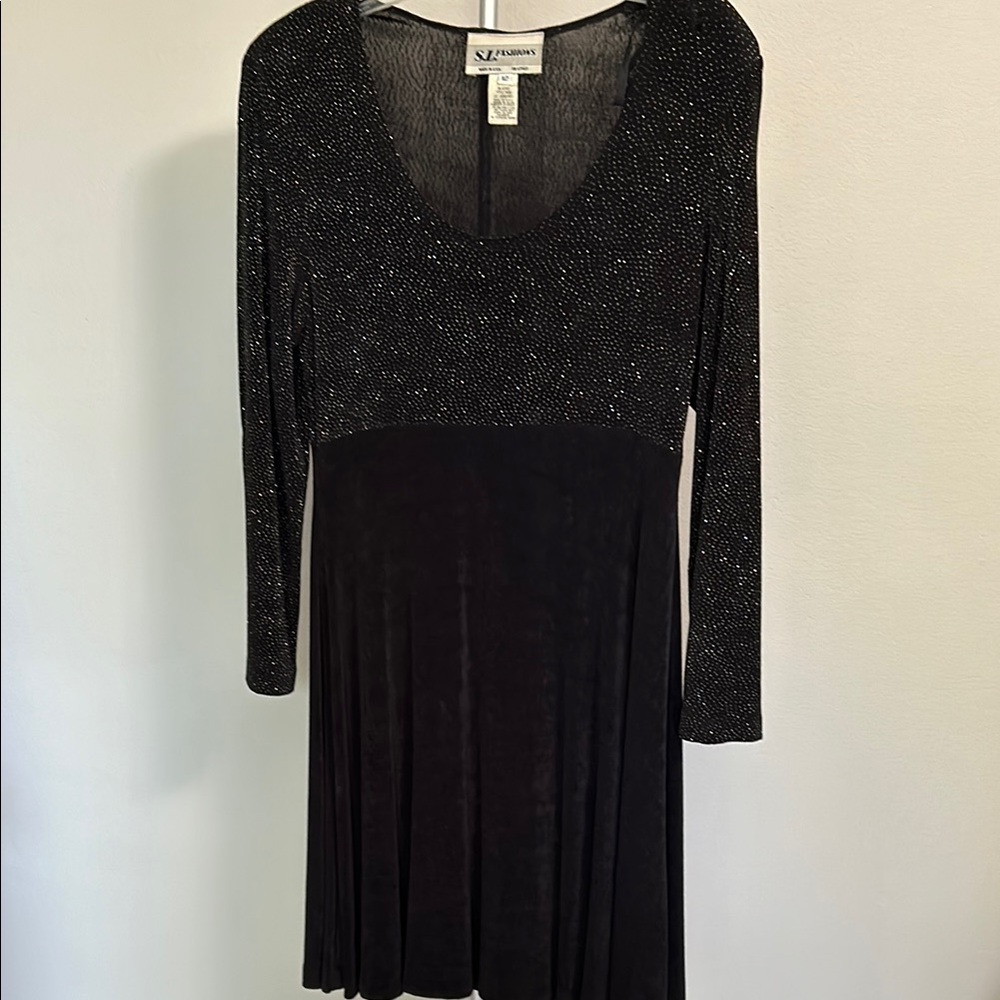 St. John Black Long Sleeve Dress Elegant Timeless Design